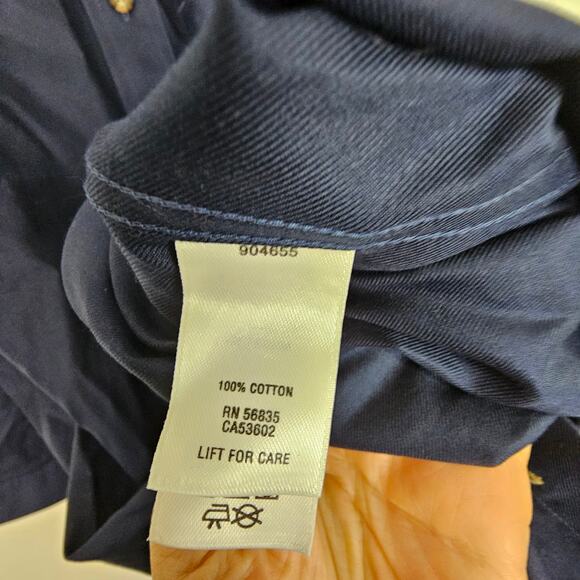 NEW Cabela's  Shirt Dark Blue Wrinkle-Free Button Down Long Sleeve Shirt Men M - Picture 8 of 9